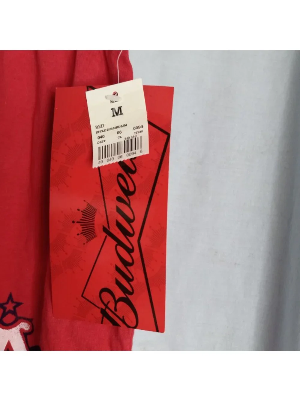 Budweiser Size M 32 34 Boxer Shorts Mens Red Sleepwear Button Fly Cotton NEW